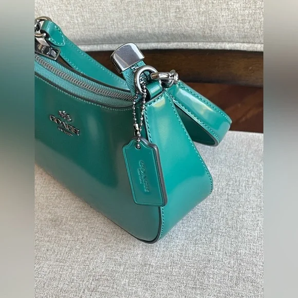 NWT！COACH TERI MINI SHOULDER CROSSBODY BAG（CW310）EMERALD GREEN fast shipping